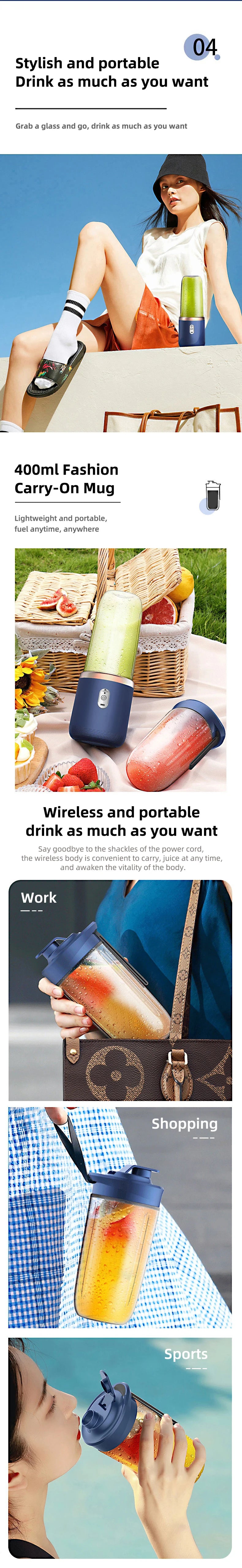 Dual Cup Portable Juice Blender