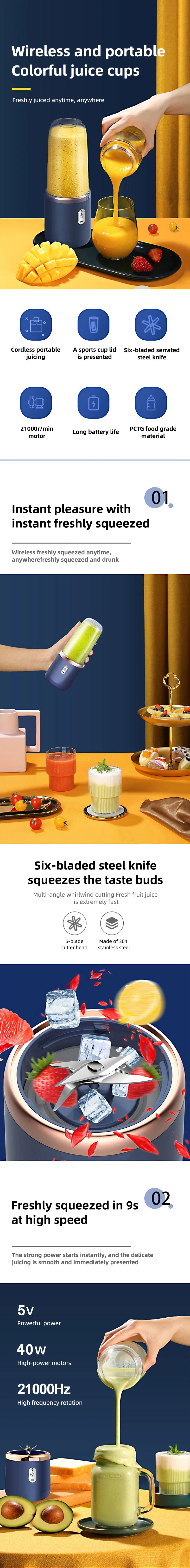 Dual Cup Portable Juice Blender